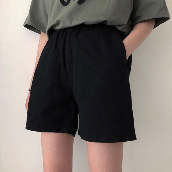 women's shorts 2021 summer style high waist feminino elastic straight solid color womens casual (x337), White;black
women's shorts 2021 summer style high waist feminino elastic straight solid color womens casual (x337), White;black