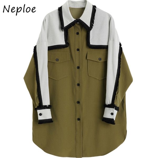 chic fashion panelled patchwork women blouse autumn turn-down collar femme blusas loose double pockets shirt 210422, White
chic fashion panelled patchwork women blouse autumn turn-down collar femme blusas loose double pockets shirt 210422, White