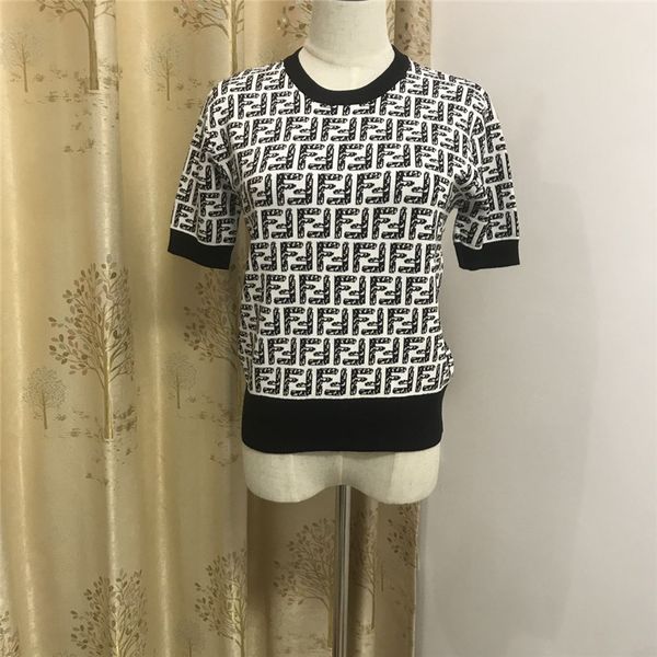 2021 summer new fashion virtual f letter ice silk short sleeve round neck pullover knitted women, White;black
2021 summer new fashion virtual f letter ice silk short sleeve round neck pullover knitted women, White;black