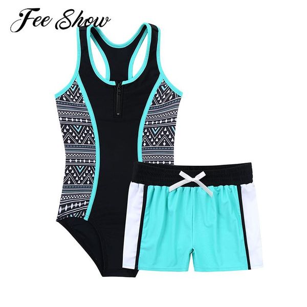 kids girls swimsuits swimming bathing suit round neck sleeveless racer back jumpsuit boyshorts set children beachwear swimwear one-pieces, Black
kids girls swimsuits swimming bathing suit round neck sleeveless racer back jumpsuit boyshorts set children beachwear swimwear one-pieces, Black