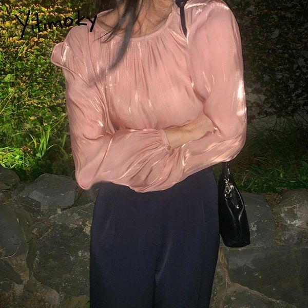 women's blouses & shirts yitimoky pink long puff sleeve women vintage 2021 korean fashion clothing elegant loose folds o-neck, White
women's blouses & shirts yitimoky pink long puff sleeve women vintage 2021 korean fashion clothing elegant loose folds o-neck, White