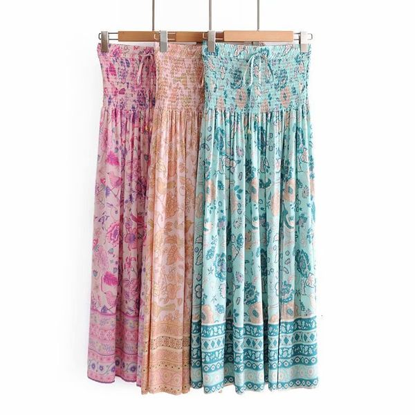 casual dresses bloom maxi skirt 2021 elastic waist women floral print bohemian beach s boho chic long holiday seaside summer s htj, Black;gray
casual dresses bloom maxi skirt 2021 elastic waist women floral print bohemian beach s boho chic long holiday seaside summer s htj, Black;gray