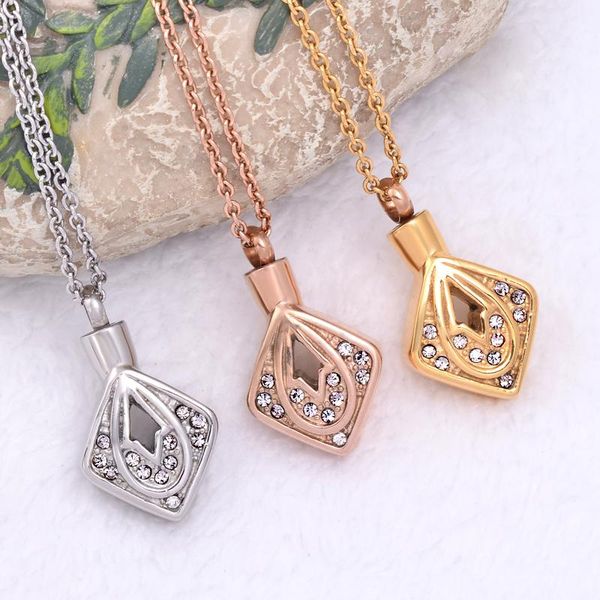 style rhombus shape cremation jewelry pendant stainless steel keepsake urn memorial ashes necklace women necklaces, Silver
style rhombus shape cremation jewelry pendant stainless steel keepsake urn memorial ashes necklace women necklaces, Silver