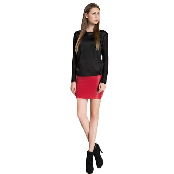 qrwr 2021 autumn winter women skirt high waist solid pencil leather skirts slim fit pu stretch short mini skirts women, Black;pink
qrwr 2021 autumn winter women skirt high waist solid pencil leather skirts slim fit pu stretch short mini skirts women, Black;pink
