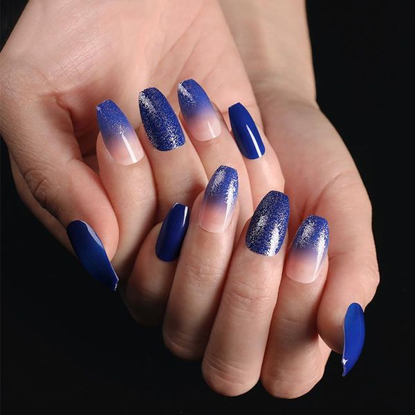 nail art kits 24pcsblue gradistyles long length tip head wearable fake nails press on gilding high-end elegant girls decoration finished
nail art kits 24pcsblue gradistyles long length tip head wearable fake nails press on gilding high-end elegant girls decoration finished