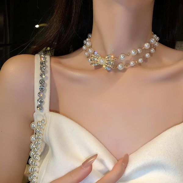 chokers korea selling fashion jewelry elegant white pearl necklace female bowknot prom party, Golden;silver
chokers korea selling fashion jewelry elegant white pearl necklace female bowknot prom party, Golden;silver