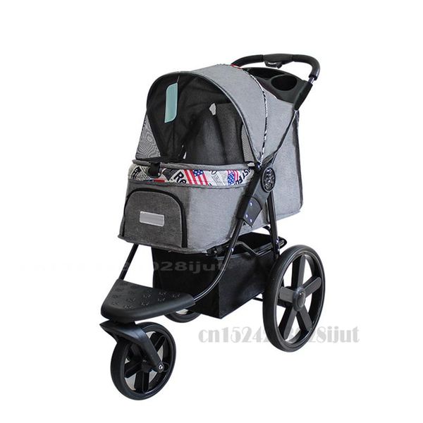 dog car seat covers pet cat stroller carrier multifunction foldable big 3 wheels absorption transporter bearing 25kg