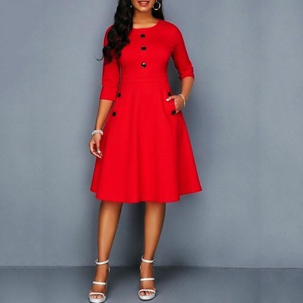 casual dresses summer dress women buttons patchwork slim solid office a line vintage elegant long party 2xl, Black;gray
casual dresses summer dress women buttons patchwork slim solid office a line vintage elegant long party 2xl, Black;gray