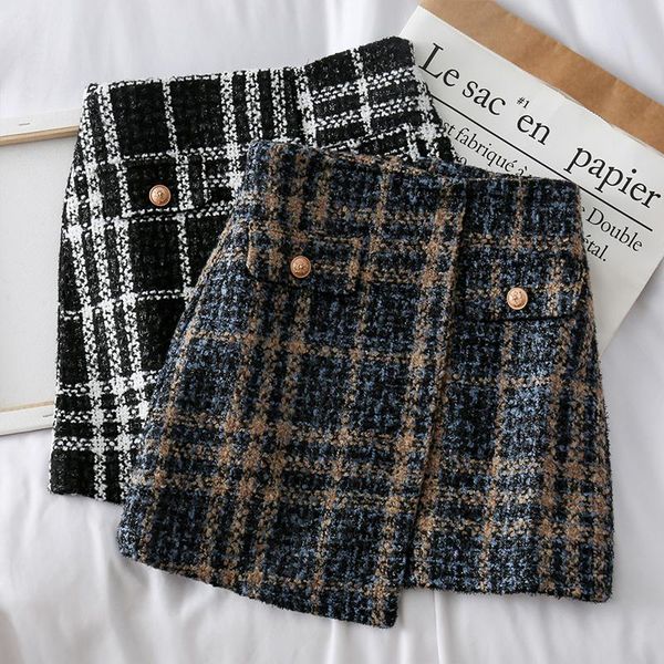 skirts 1218 skirt women 2021 irregular retro tweed high waist bag hip plaid two button, Black
skirts 1218 skirt women 2021 irregular retro tweed high waist bag hip plaid two button, Black