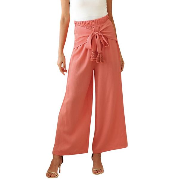 women's pants & capris vicabo women high waist solid color wide leg ladies bandage elastic wasit casual trousers, Black;white
women's pants & capris vicabo women high waist solid color wide leg ladies bandage elastic wasit casual trousers, Black;white
