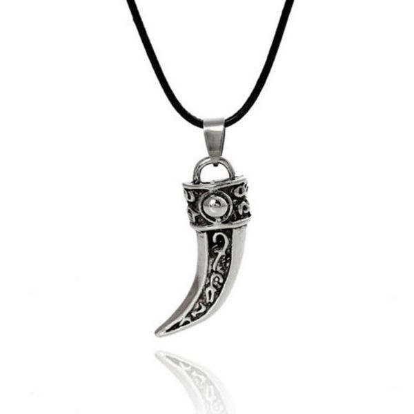 pendant necklaces 1 pcs necklace punk stainless steel men domineering wolf tooth shape clavicle leather cord jewelry, Silver
pendant necklaces 1 pcs necklace punk stainless steel men domineering wolf tooth shape clavicle leather cord jewelry, Silver