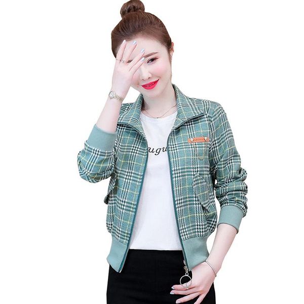 women's jackets spring female autumn fashion small coat casual korean street trend all-match women temperament plaid loose short jacket, Black;brown
women's jackets spring female autumn fashion small coat casual korean street trend all-match women temperament plaid loose short jacket, Black;brown