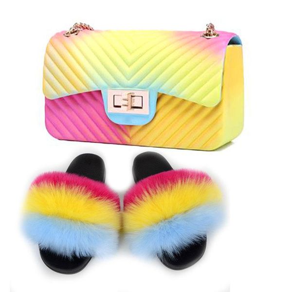 women shoes real fur slide and jelly purse set extra fluffy fuzzy slippers with purses furry sandals bags for handbags, Black
women shoes real fur slide and jelly purse set extra fluffy fuzzy slippers with purses furry sandals bags for handbags, Black