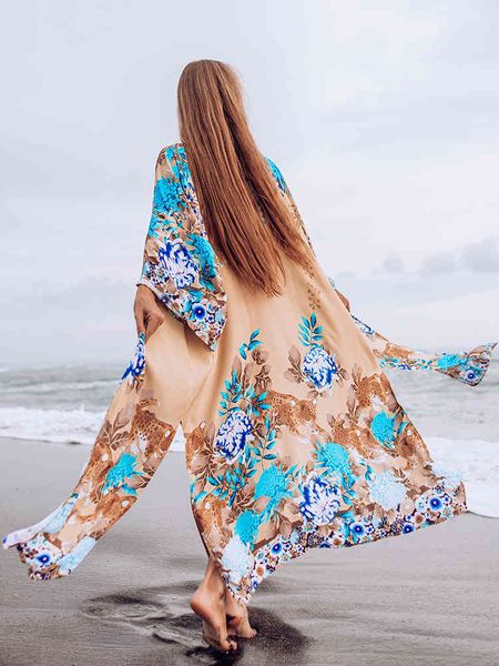 women's swimwear bohemian printed long kimono cardigan floral print cotton blouses cover-ups summer beachwear plus size women shir, White;black
women's swimwear bohemian printed long kimono cardigan floral print cotton blouses cover-ups summer beachwear plus size women shir, White;black