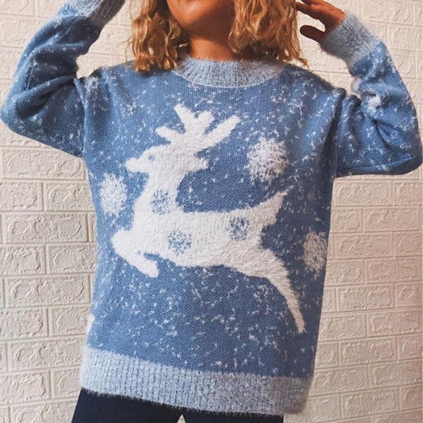 women's blouses & shirts 2022 year christmas sweaters knitted winter women deer pullovers casual long sleeve o-neck pullover jumpers xm, White
women's blouses & shirts 2022 year christmas sweaters knitted winter women deer pullovers casual long sleeve o-neck pullover jumpers xm, White