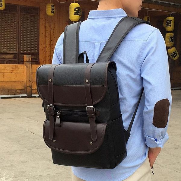 backpack -pu leather fashion vintage student bagpack lap15.6 notebook teenager waterproof bag pack women men male
backpack -pu leather fashion vintage student bagpack lap15.6 notebook teenager waterproof bag pack women men male
