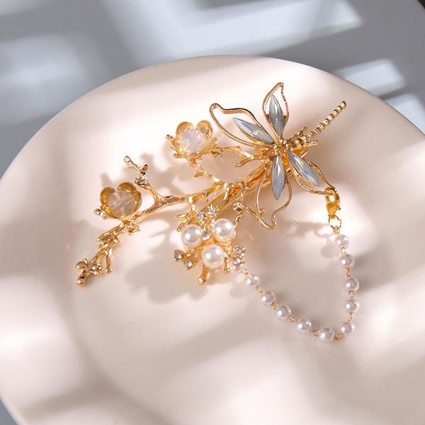 hair clips & barrettes dragonfly hairpin with pearl tassel cute vintage headdress hanfu clothing accessories for little girls ea, Golden;silver
hair clips & barrettes dragonfly hairpin with pearl tassel cute vintage headdress hanfu clothing accessories for little girls ea, Golden;silver