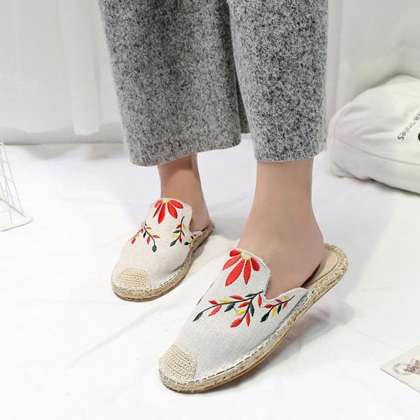 women's sandals shoes  ladies fashion embroider flat slipper round toe casual shoes zomerschoenen dames #g, Black
women's sandals shoes  ladies fashion embroider flat slipper round toe casual shoes zomerschoenen dames #g, Black