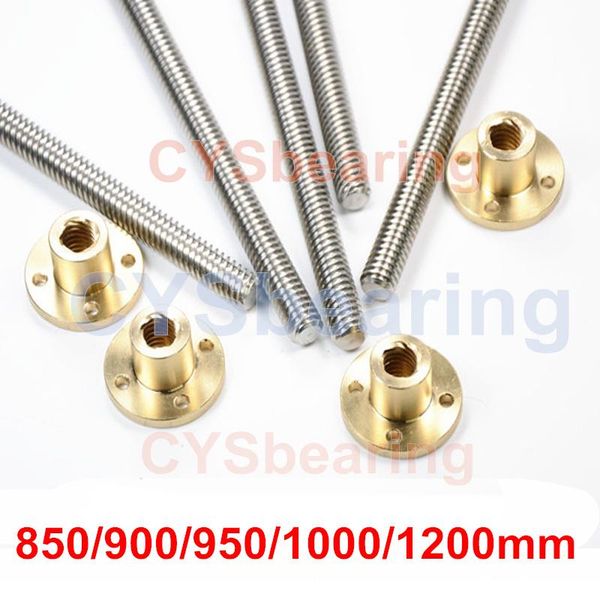 bearings t10 trapezoidal lead screw pitch 2mm 8mm 850mm 900mm 1000mm 120mm with brass copper nut for 3d printer z axis
bearings t10 trapezoidal lead screw pitch 2mm 8mm 850mm 900mm 1000mm 120mm with brass copper nut for 3d printer z axis