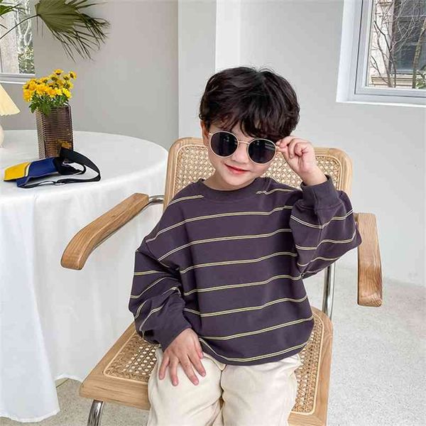 boys spring fashion loose stripe sweatshirts 1-7 years oversized casual cotton pullovers 210824, Black
boys spring fashion loose stripe sweatshirts 1-7 years oversized casual cotton pullovers 210824, Black