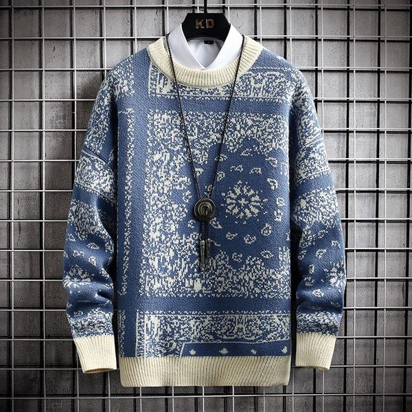 men's sweaters 2021 winter hip hop mens christmas jumper long sleeve printed loose cashmere sweater men male pullovers, White;black
men's sweaters 2021 winter hip hop mens christmas jumper long sleeve printed loose cashmere sweater men male pullovers, White;black