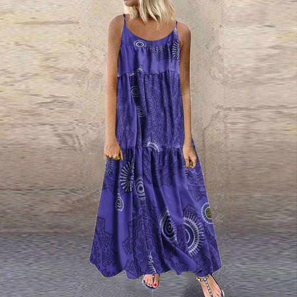 casual ethnic pleated dresses print dress with suspender skirt, Black;gray