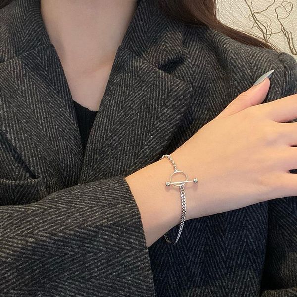 charm bracelets japanese and korean ins fashion trending round beads geometric ot buckle chain stitching asymmetric personality simple brace, Golden;silver
charm bracelets japanese and korean ins fashion trending round beads geometric ot buckle chain stitching asymmetric personality simple brace, Golden;silver