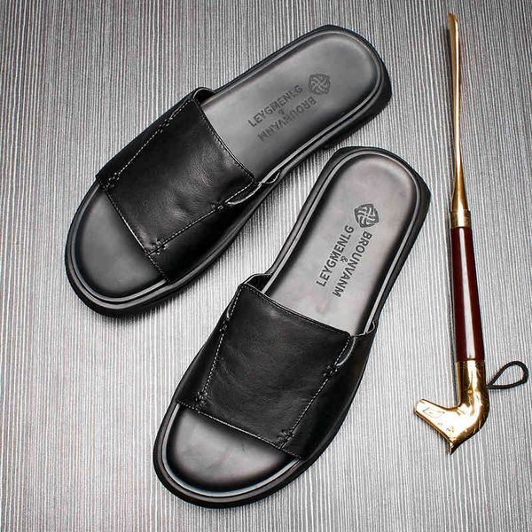 slippers summer leather sandals men's korean style, outdoor wear personalized black cowhide beach slippers ghzf
slippers summer leather sandals men's korean style, outdoor wear personalized black cowhide beach slippers ghzf