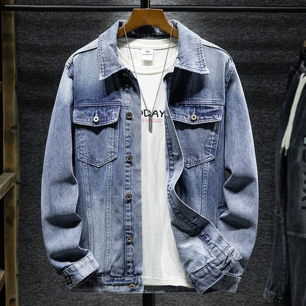men's jackets jeans jacket tide brand handsome autumn and winter large size thickened loose cargo lapel, Black;brown
men's jackets jeans jacket tide brand handsome autumn and winter large size thickened loose cargo lapel, Black;brown