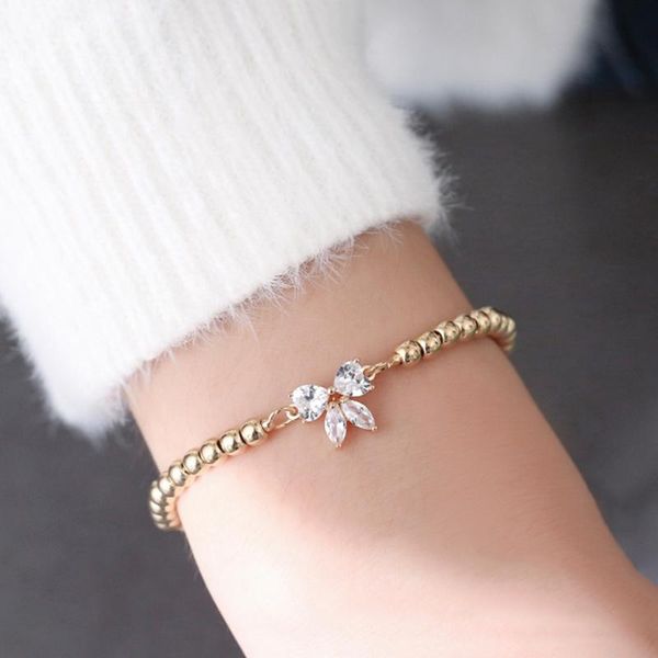 butterfly bracelets for women wrist zircon inlaid korean version of literature and art sweet beaded adjustable charm, Golden;silver
butterfly bracelets for women wrist zircon inlaid korean version of literature and art sweet beaded adjustable charm, Golden;silver