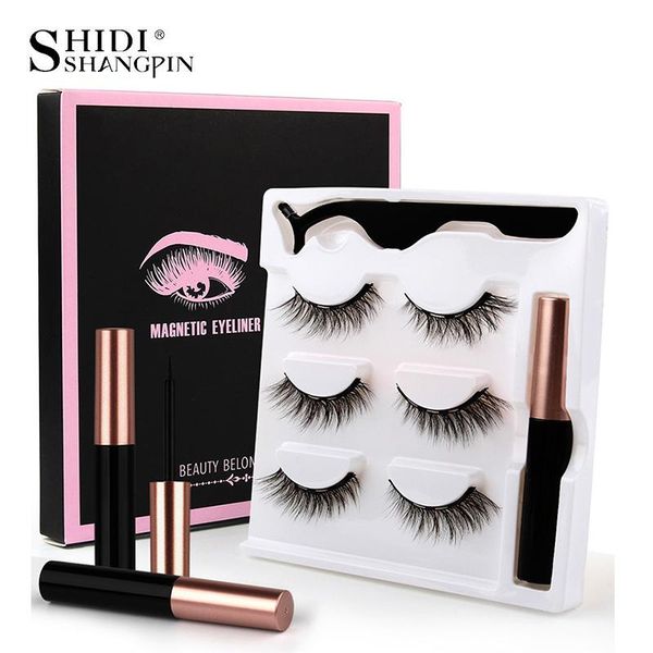 false eyelashes shidishangpin 3 pairs 3d magnetic with eyeliner natural long thick lashes handmade extension makeup
false eyelashes shidishangpin 3 pairs 3d magnetic with eyeliner natural long thick lashes handmade extension makeup
