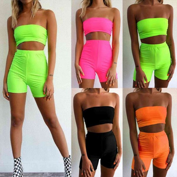 summer 2 piece sets fitness womens tracksuits sports tracksuit strapless crop bodycon shorts club party two set clothes, Gray
summer 2 piece sets fitness womens tracksuits sports tracksuit strapless crop bodycon shorts club party two set clothes, Gray