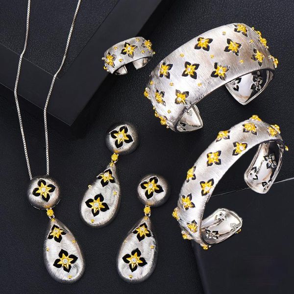 earrings & necklace luxury noblewoman trendy bangle ring jewelry sets for women wedding dubai style, Silver
earrings & necklace luxury noblewoman trendy bangle ring jewelry sets for women wedding dubai style, Silver
