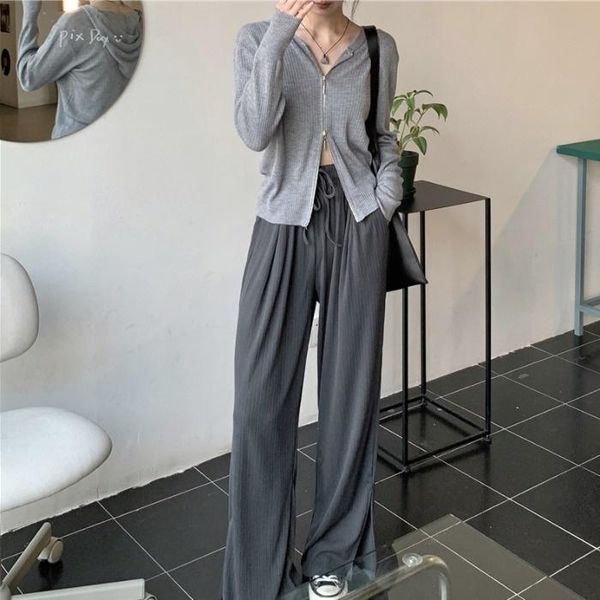 women's knits & tees 2021 autumn long-sleeve zipper hooded knit cardigan female korean fashion gray jacket kio, White
women's knits & tees 2021 autumn long-sleeve zipper hooded knit cardigan female korean fashion gray jacket kio, White