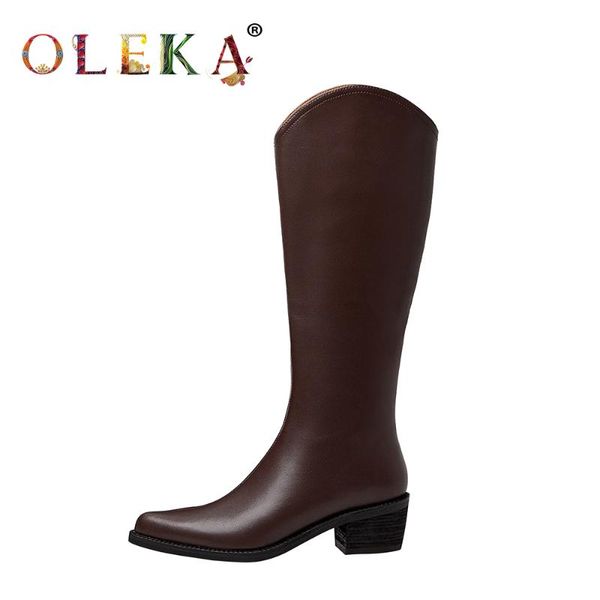 boots oleka leather knee-high winter women square heel rome pointed toe fashion style western as824, Black
boots oleka leather knee-high winter women square heel rome pointed toe fashion style western as824, Black