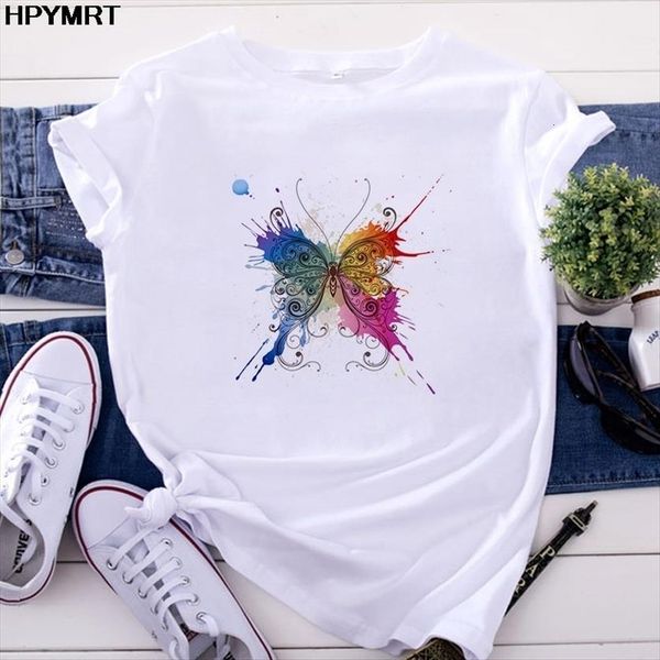 summer butterfly print cartoon casual women t shirts short sleeve tees female clothes, White
summer butterfly print cartoon casual women t shirts short sleeve tees female clothes, White