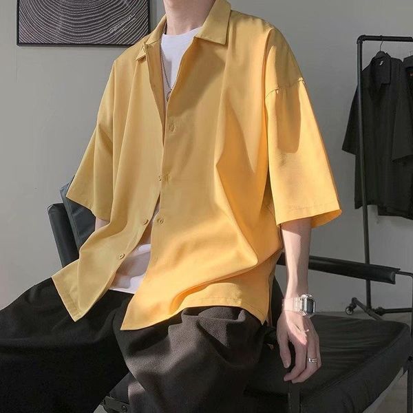 men's casual shirts summer dress shirt fashion business society mens korean loose yellow/black/white short sleeve men -2xl, White;black
men's casual shirts summer dress shirt fashion business society mens korean loose yellow/black/white short sleeve men -2xl, White;black