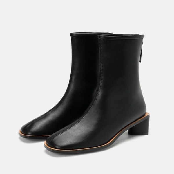 boots fashion square head rear zipper leather women ankle 2021 chic heel motorcycle zapatos mujer11, Black
boots fashion square head rear zipper leather women ankle 2021 chic heel motorcycle zapatos mujer11, Black