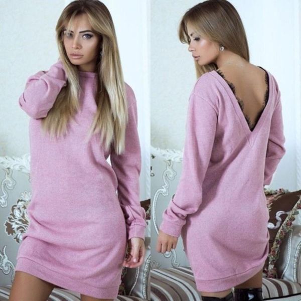 casual dresses backless dress for women 2021 spring autumn clothing long sleeve mini ladies straight robe femme, Black;gray
casual dresses backless dress for women 2021 spring autumn clothing long sleeve mini ladies straight robe femme, Black;gray