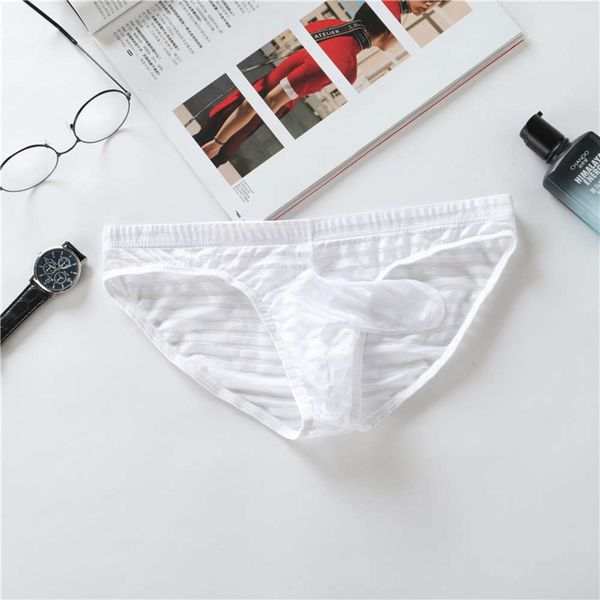 men's striped mesh underwear with jj set, ultra thin and breathable summer full transparent lace briefs, Black;white
men's striped mesh underwear with jj set, ultra thin and breathable summer full transparent lace briefs, Black;white