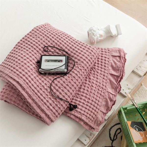 blankets pure cotton waffle ruffle throw blanket for sofa travel office dark pink summer air condition thin bedding cover home textile
blankets pure cotton waffle ruffle throw blanket for sofa travel office dark pink summer air condition thin bedding cover home textile