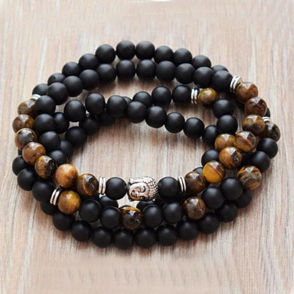 tennis 108 mala mens wrap bracelet tigers eye matte onyx japa buddhist wrists man prayer beads buddha, Golden;silver
tennis 108 mala mens wrap bracelet tigers eye matte onyx japa buddhist wrists man prayer beads buddha, Golden;silver
