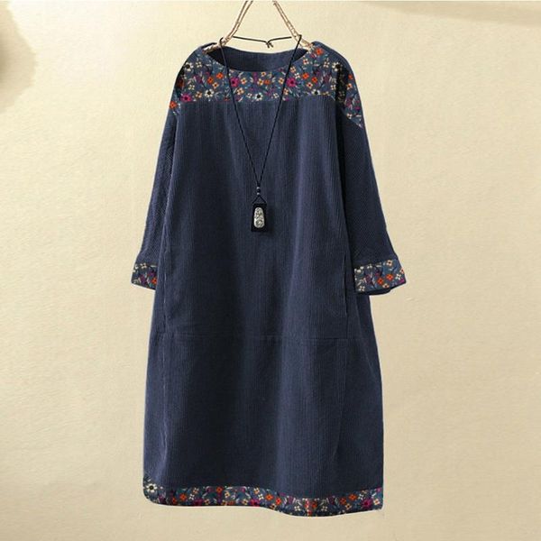 casual dresses women vintage corduroy ethnic print patchwork long sleeve pockets loose dress fashion aesthetic and elegant vestido de mujer, Black;gray
casual dresses women vintage corduroy ethnic print patchwork long sleeve pockets loose dress fashion aesthetic and elegant vestido de mujer, Black;gray