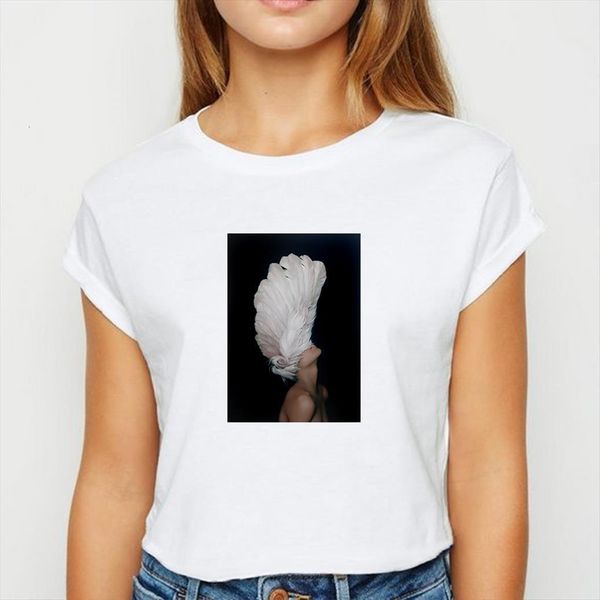 fashion feather flower girl women loose spring summer comfortable womens o collar, White
fashion feather flower girl women loose spring summer comfortable womens o collar, White