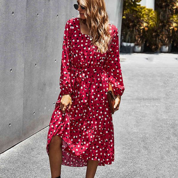 dress polka dot print maxi dress women 2021 a line square collar lantern sleeve lace up ladies spring elegant vintage long dresses c9l9, Black;gray
dress polka dot print maxi dress women 2021 a line square collar lantern sleeve lace up ladies spring elegant vintage long dresses c9l9, Black;gray
