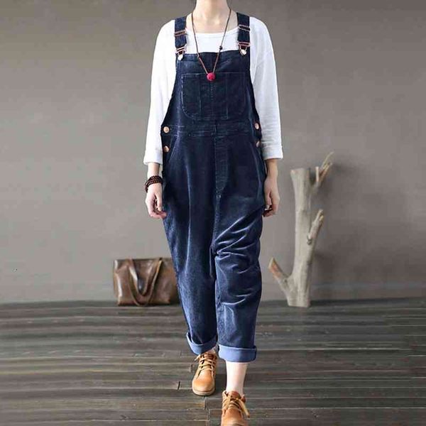 corduroy casual solid pocket womens jumpsuit long playsuit strap button loose enterizos para mujer, Black;white
corduroy casual solid pocket womens jumpsuit long playsuit strap button loose enterizos para mujer, Black;white