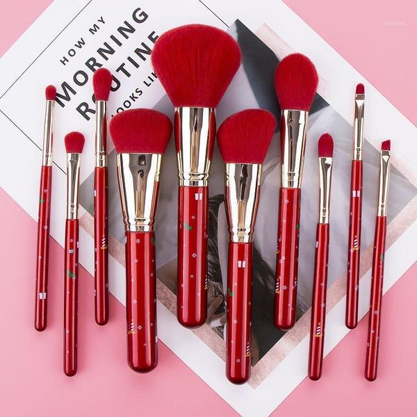 trendy 10 pcs makeup brushes christmas gift set red delicate cosmetic brush girlfriend tools1
trendy 10 pcs makeup brushes christmas gift set red delicate cosmetic brush girlfriend tools1