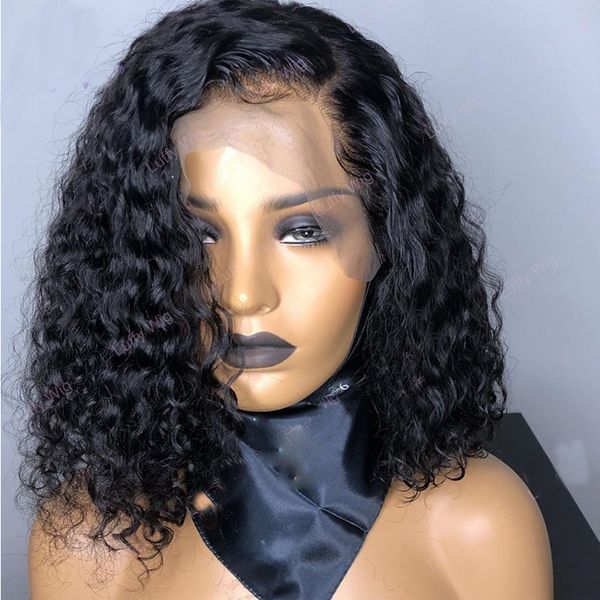 natural black short water wave glueless lace front wig synthetic wig for women with baby hair 180% density daily wear wigs
natural black short water wave glueless lace front wig synthetic wig for women with baby hair 180% density daily wear wigs