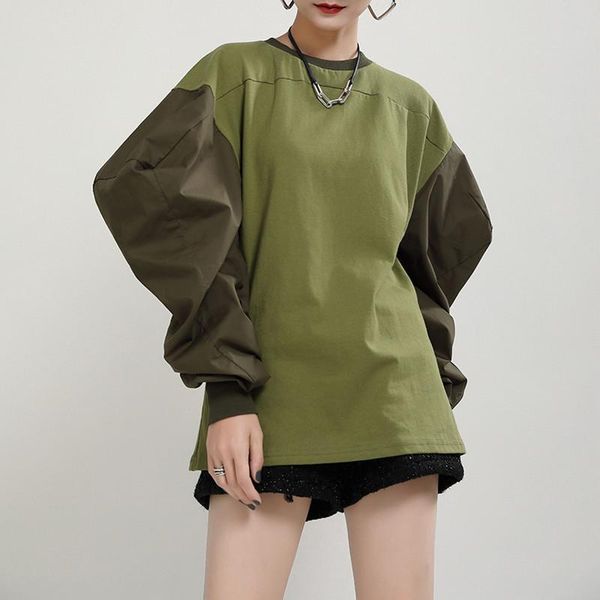 women's hoodies & sweatshirts johnature 2021 winter fashion loose puff sleeve women patchwork hit color all match green female, Black
women's hoodies & sweatshirts johnature 2021 winter fashion loose puff sleeve women patchwork hit color all match green female, Black