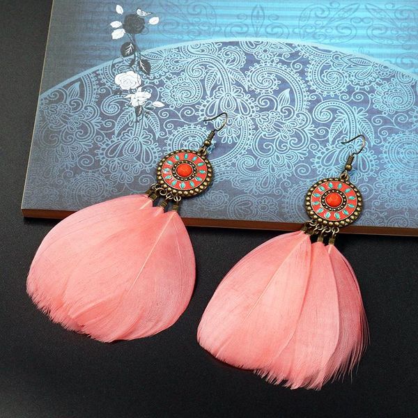 bohemian vintage round earrings fluffy feather pendants candy-colored dangle & chandelier, Silver
bohemian vintage round earrings fluffy feather pendants candy-colored dangle & chandelier, Silver